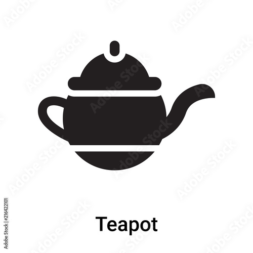 Teapot icon vector sign and symbol isolated on white background, Teapot logo concept