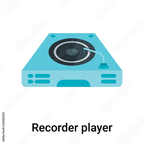 Recorder player icon vector sign and symbol isolated on white background, Recorder player logo concept