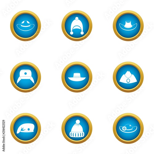 Free Download Millinery icons set. Flat set of 9 millinery vector icons for web isolated on white background - GFXLoad