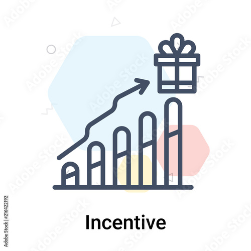 Incentive icon vector sign and symbol isolated on white background, Incentive logo concept