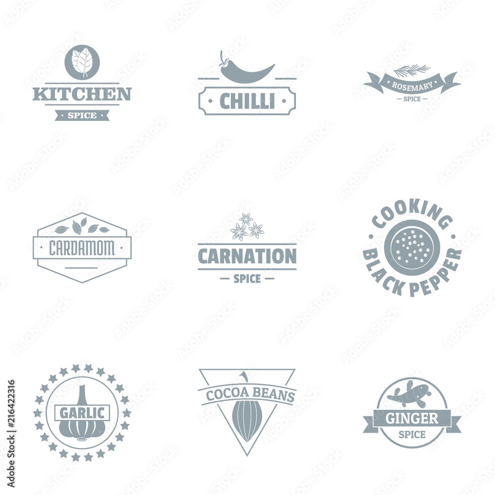 Cookhouse logo set. Simple set of 9 cookhouse vector logo for web isolated on white background