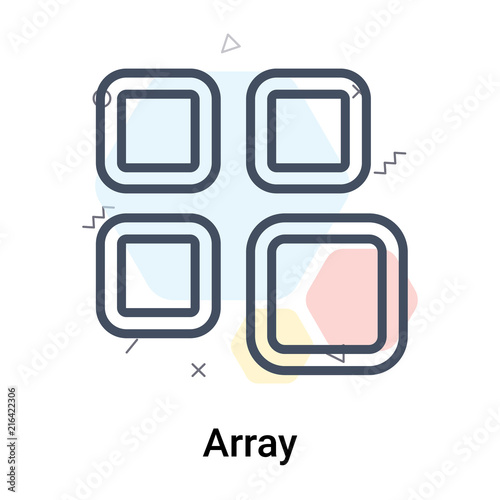 Array icon vector sign and symbol isolated on white background, Array logo concept