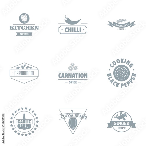 Cookhouse logo set. Simple set of 9 cookhouse vector logo for web isolated on white background