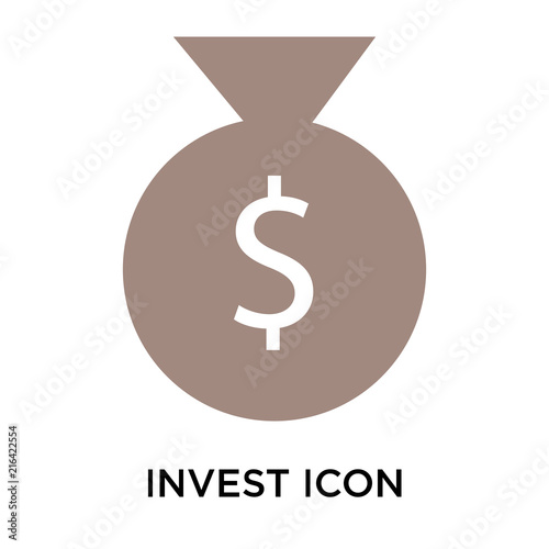 invest icon isolated on white background. Modern and editable invest icon. Simple icons vector illustration.