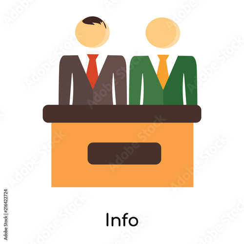 info icon isolated on white background. Simple and editable info icons. Modern icon vector illustration.