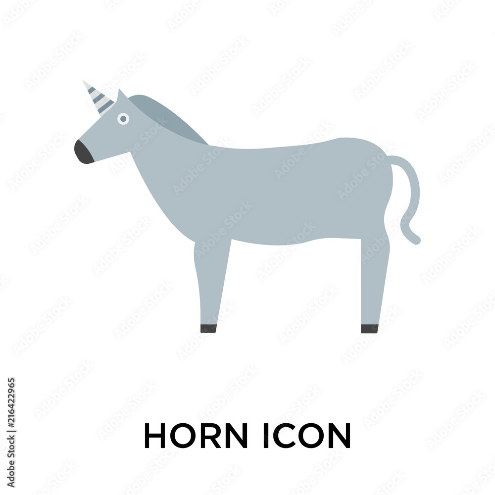 Horn icon vector sign and symbol isolated on white background, Horn logo concept