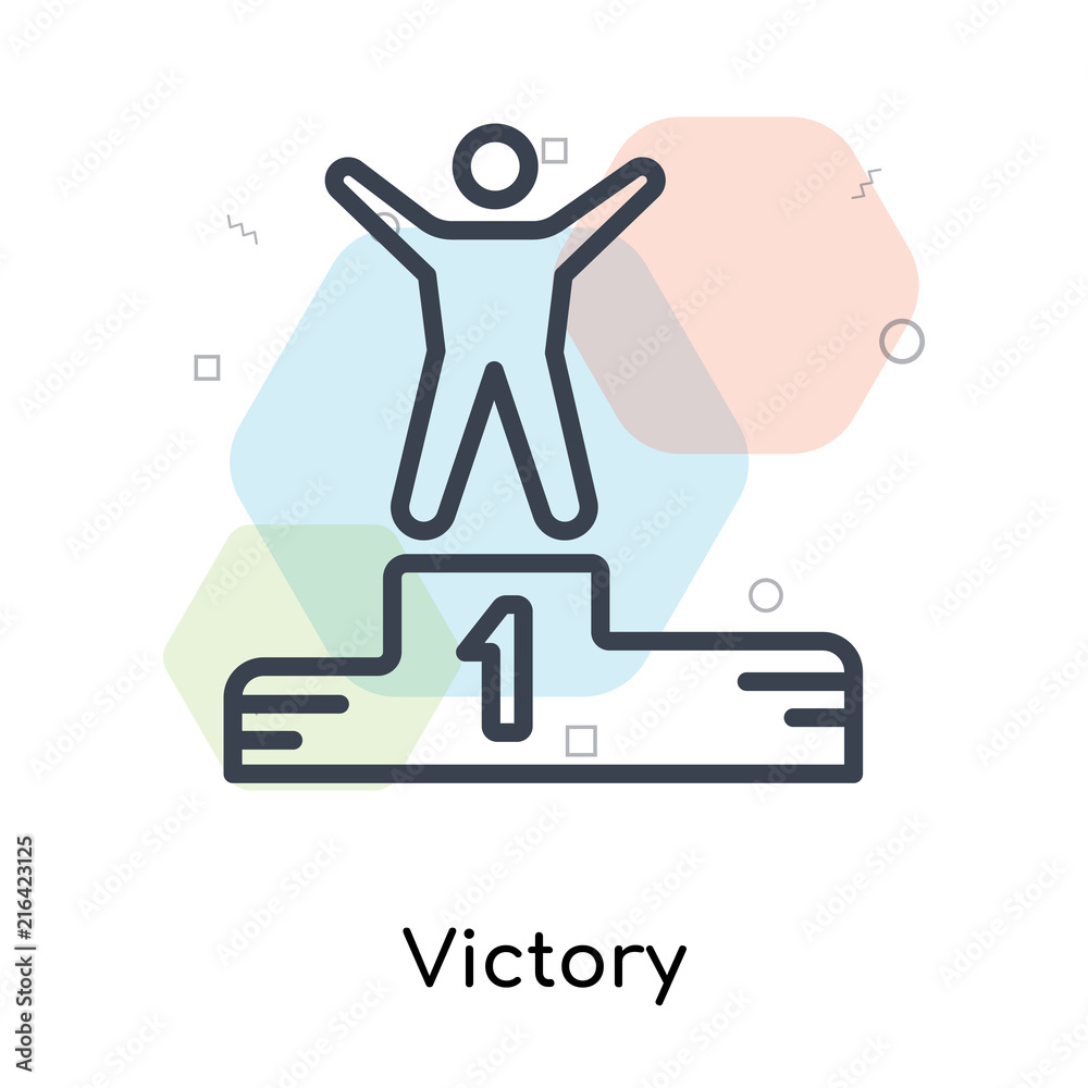 Victory icon vector sign and symbol isolated on white background, Victory logo concept Victory icon vector sign and symbol isolated on white background, Victory logo concept