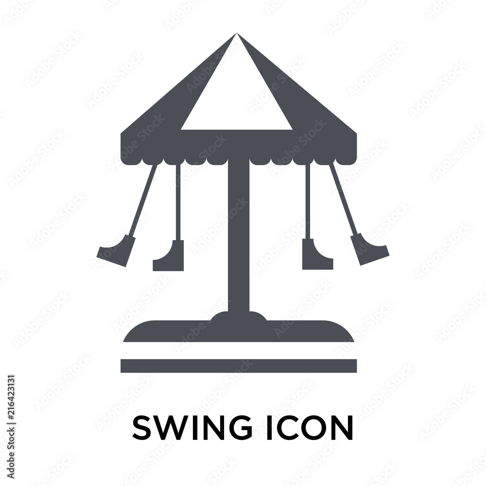 Swing icon vector sign and symbol isolated on white background, Swing logo concept Swing icon vector sign and symbol isolated on white background, Swing logo concept