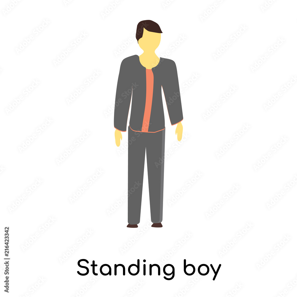 standing boy icon isolated on white background. Simple and editable standing boy icons. Modern icon vector illustration.