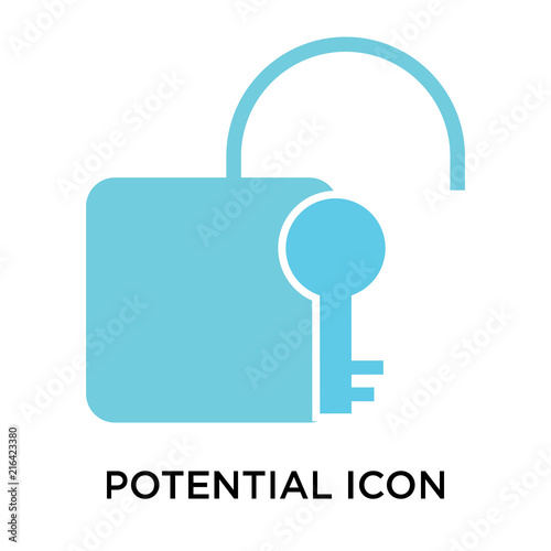 potential icon isolated on white background. Modern and editable potential icon. Simple icons vector illustration.