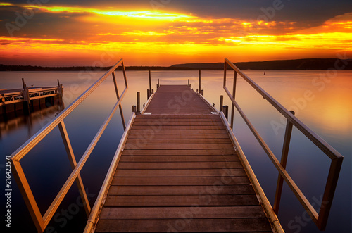 Sunset at the fishing pier