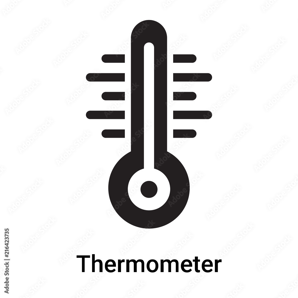 Thermometer icon vector sign and symbol isolated on white background, Thermometer logo concept Thermometer icon vector sign and symbol isolated on white background, Thermometer logo concept