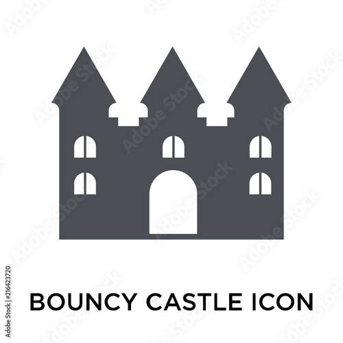 Bouncy castle icon vector sign and symbol isolated on white background, Bouncy castle logo concept