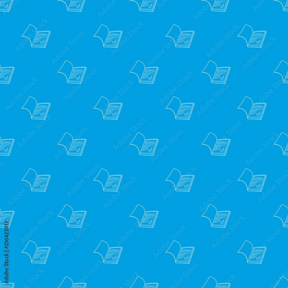 School diary pattern vector seamless blue repeat for any use