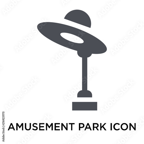 Amusement park icon vector sign and symbol isolated on white background, Amusement park logo concept