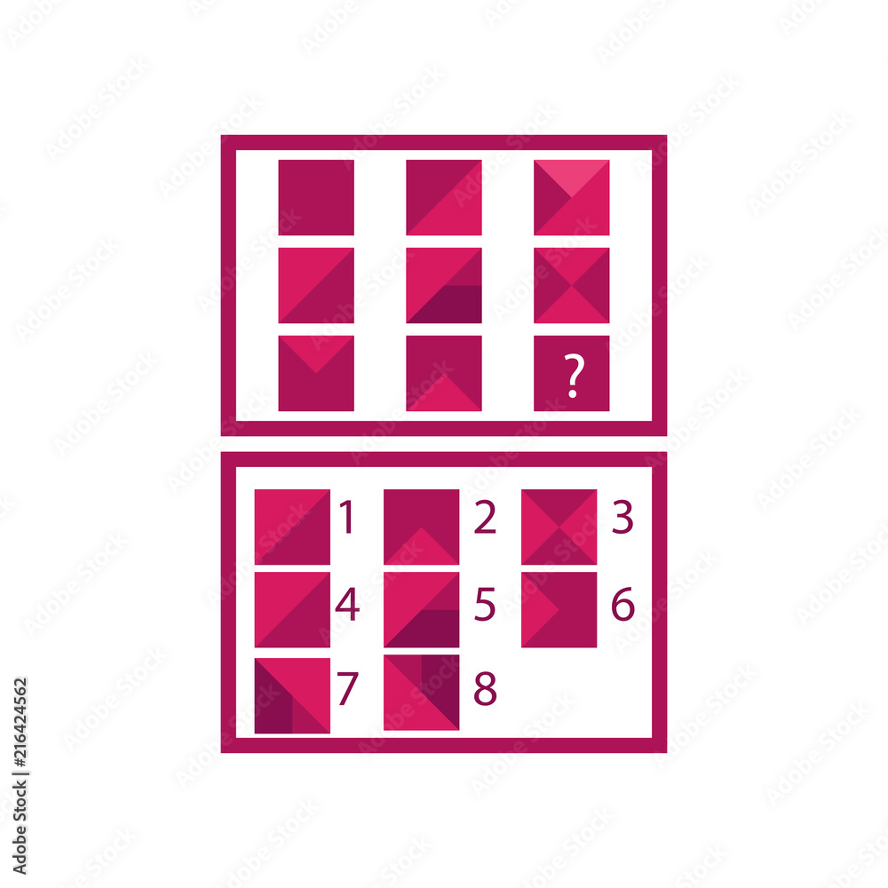 IQ test. Choose correct answer. Logical task, educational game for kids ...