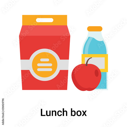 Lunch box icon vector sign and symbol isolated on white background, Lunch box logo concept