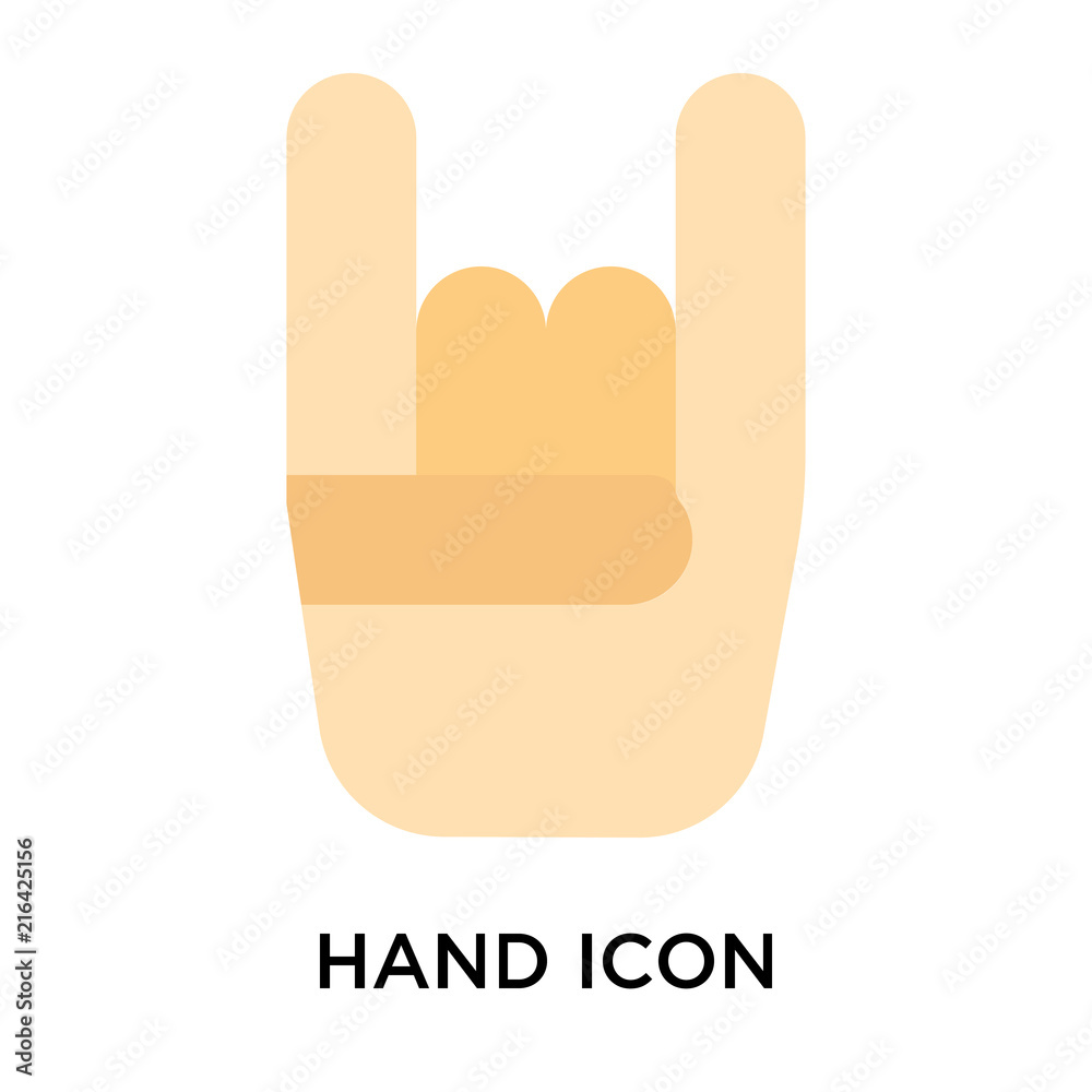 Hand icon vector sign and symbol isolated on white background, Hand logo concept Hand icon vector sign and symbol isolated on white background, Hand logo concept