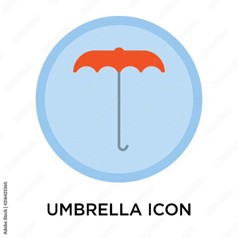 Umbrella icon vector sign and symbol isolated on white background, Umbrella logo concept