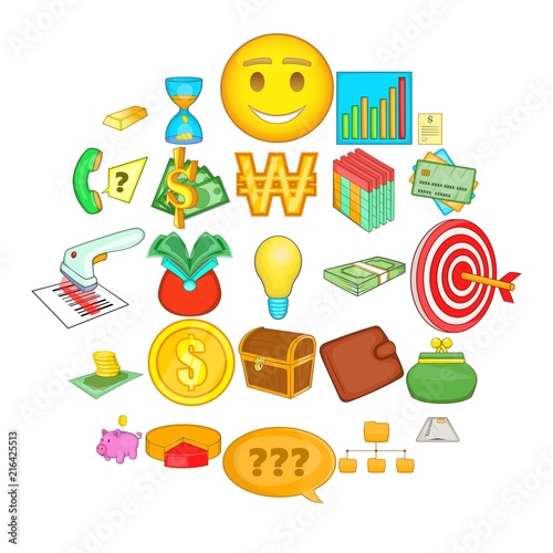 Subsidize icons set. Cartoon set of 25 subsidize vector icons for web isolated on white background