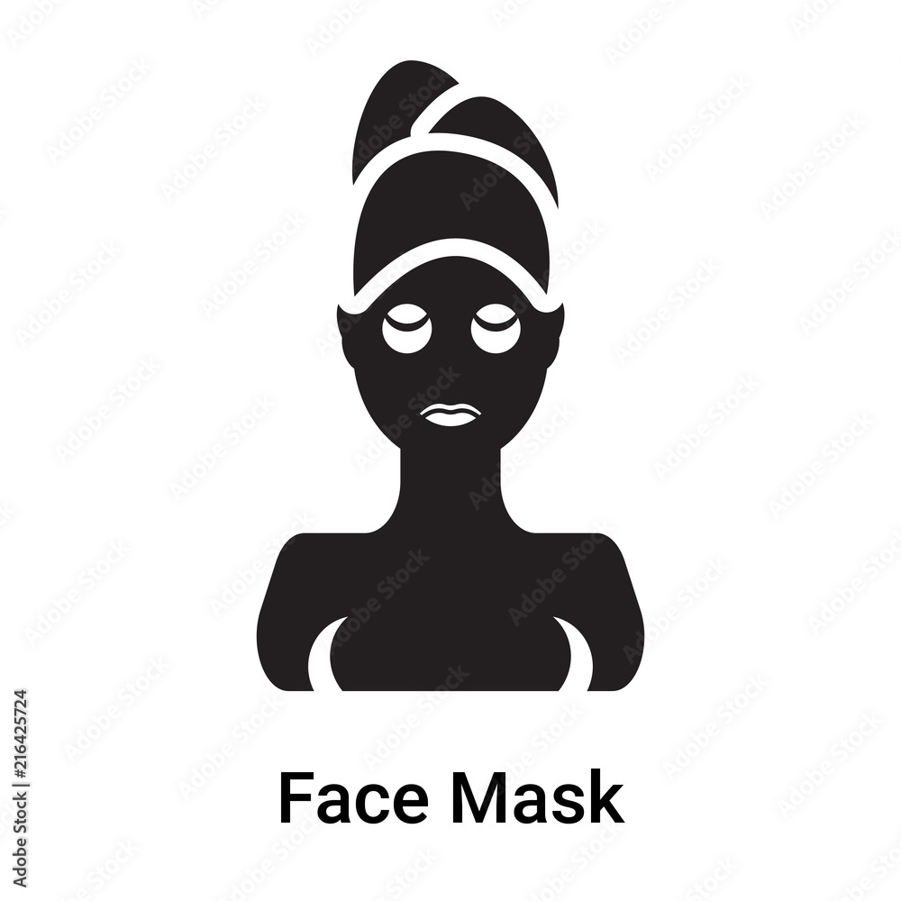 Face Mask icon vector sign and symbol isolated on white background, Face Mask logo concept