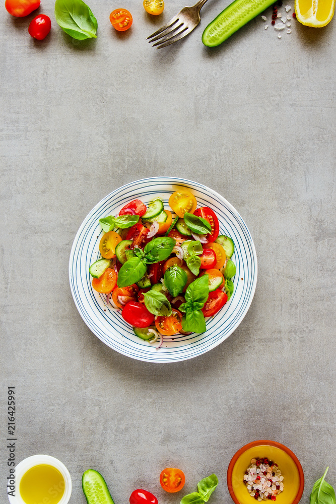 Healthy salad and ingredients Healthy salad and ingredients