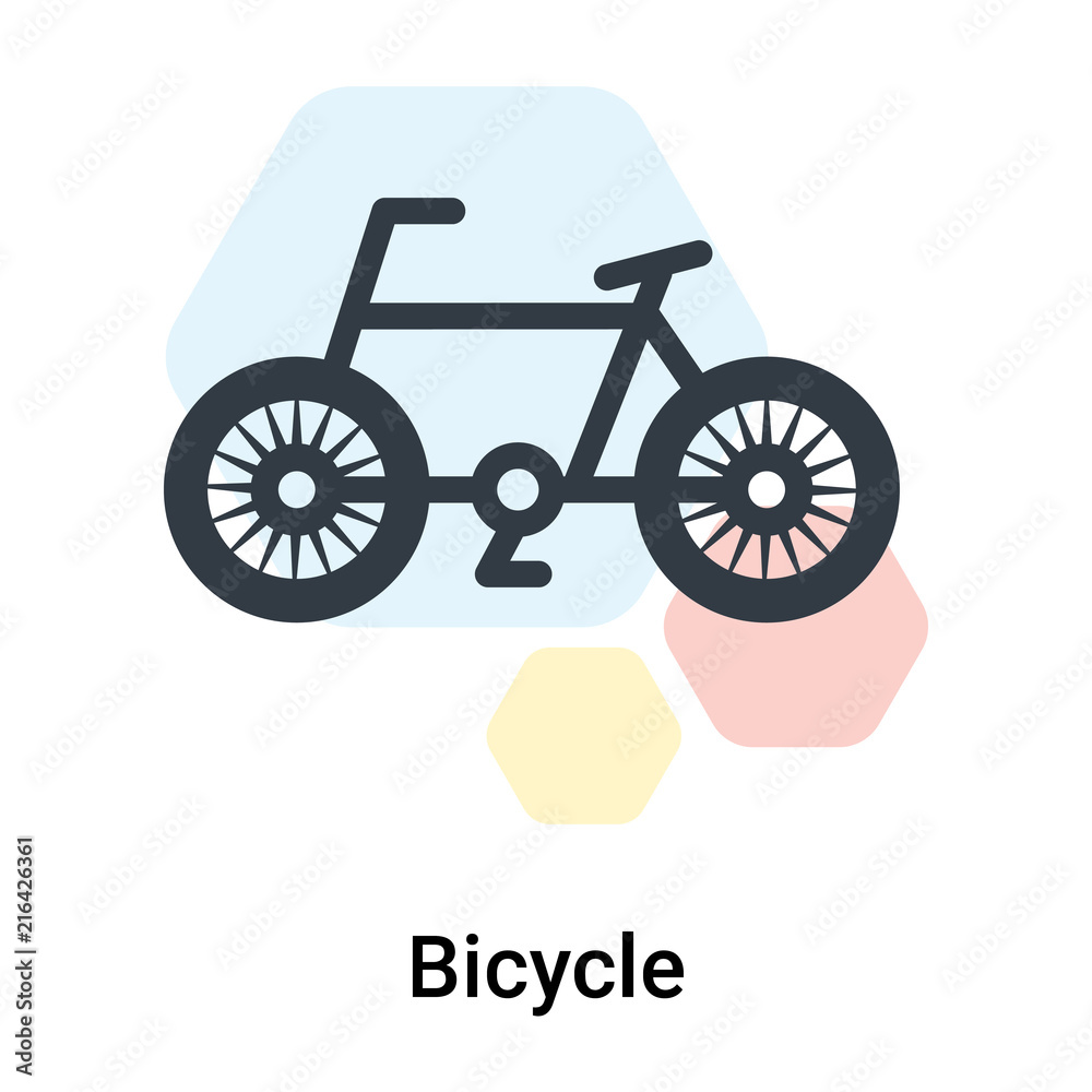Bicycle icon vector sign and symbol isolated on white background, Bicycle logo concept
