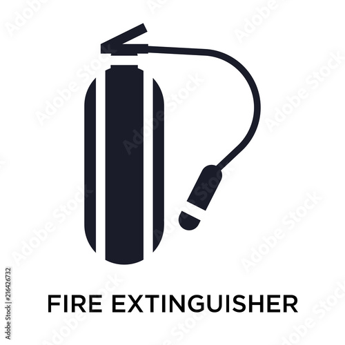 Fire extinguisher icon vector sign and symbol isolated on white background, Fire extinguisher logo concept