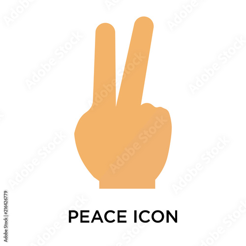 Peace icon vector sign and symbol isolated on white background, Peace logo concept