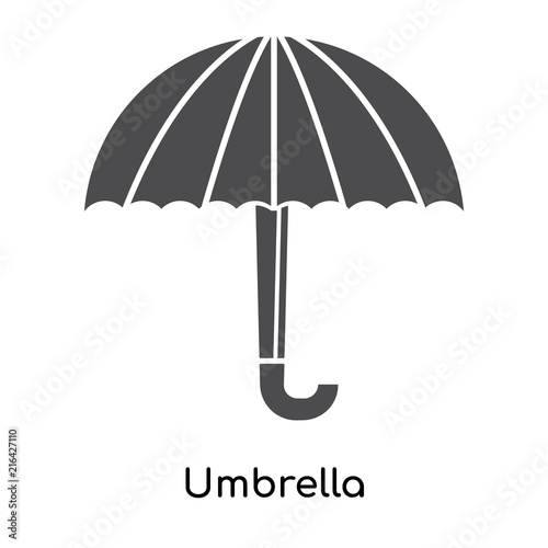 Umbrella icon vector sign and symbol isolated on white background, Umbrella logo concept