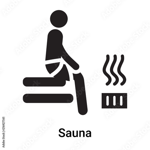 Sauna icon vector sign and symbol isolated on white background, Sauna logo concept