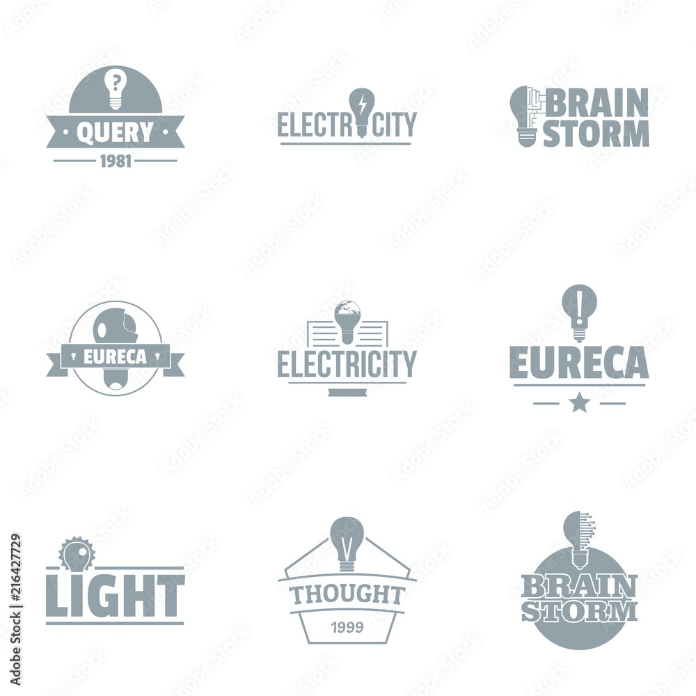 Irradiate logo set. Simple set of 9 irradiate vector logo for web isolated on white background Irradiate logo set. Simple set of 9 irradiate vector logo for web isolated on white background