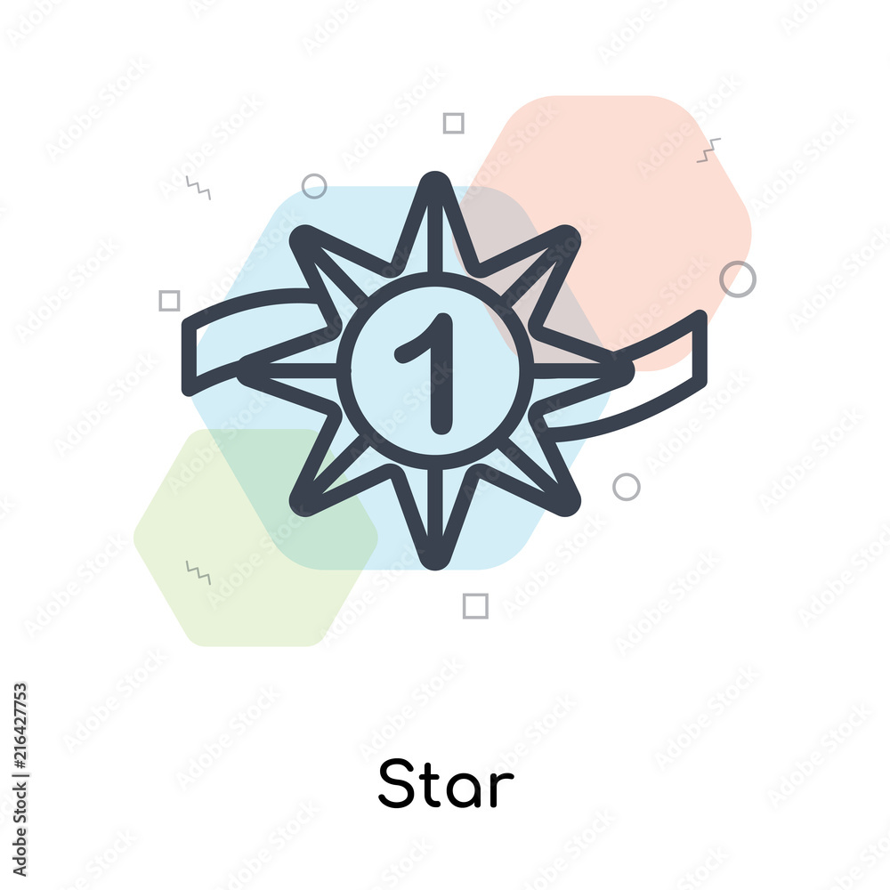 Star icon vector sign and symbol isolated on white background, Star logo concept Star icon vector sign and symbol isolated on white background, Star logo concept