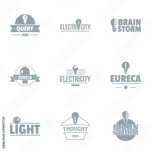 Irradiate logo set. Simple set of 9 irradiate vector logo for web isolated on white background