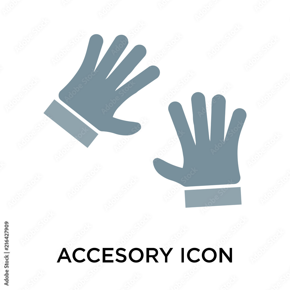 Accesory icon vector sign and symbol isolated on white background, Accesory logo concept Accesory icon vector sign and symbol isolated on white background, Accesory logo concept