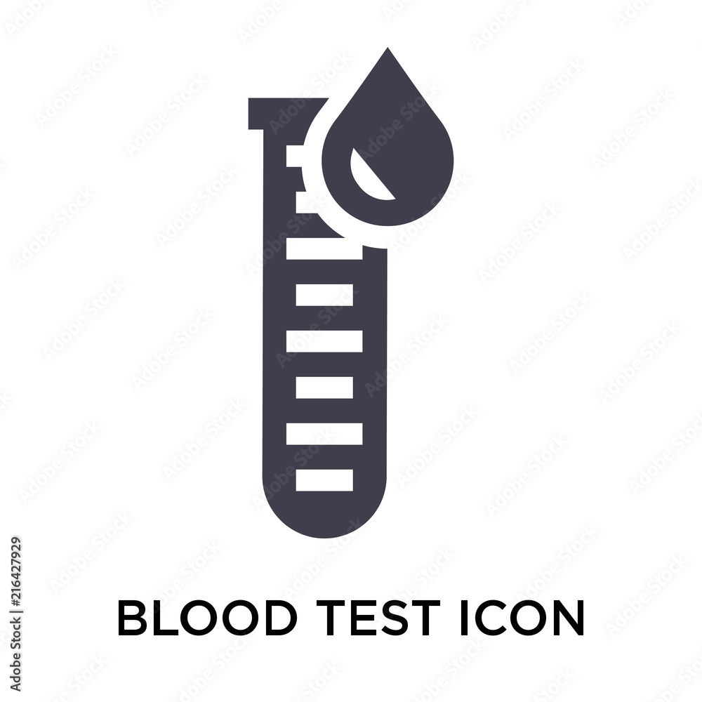 Premium Vector | Vector lab tube blood test icon isolated on white  background minimal logo