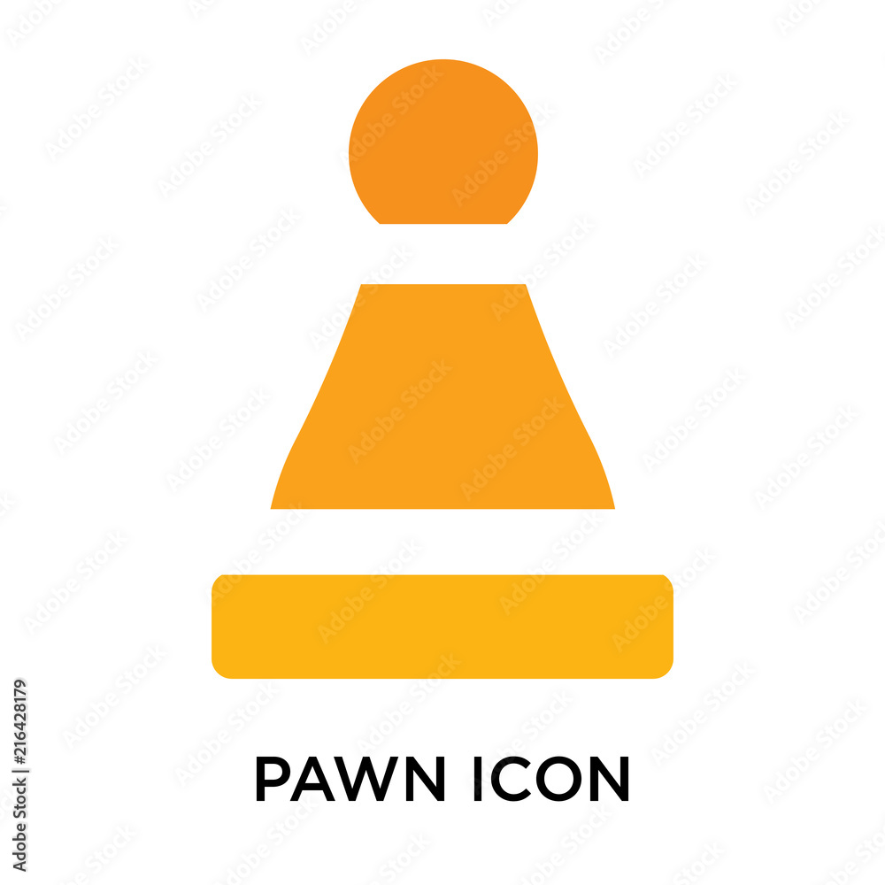Pawn icon vector sign and symbol isolated on white background, Pawn logo concept Pawn icon vector sign and symbol isolated on white background, Pawn logo concept