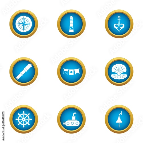 Free Download Boatbuilder icons set. Flat set of 9 boatbuilder vector icons for web isolated on white background - GFXLoad