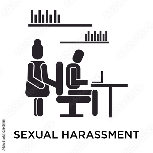 Sexual harassment icon vector sign and symbol isolated on white background, Sexual harassment logo concept