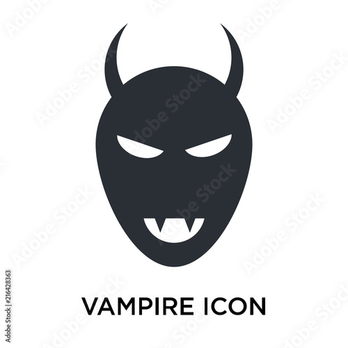 Vampire icon vector sign and symbol isolated on white background, Vampire logo concept