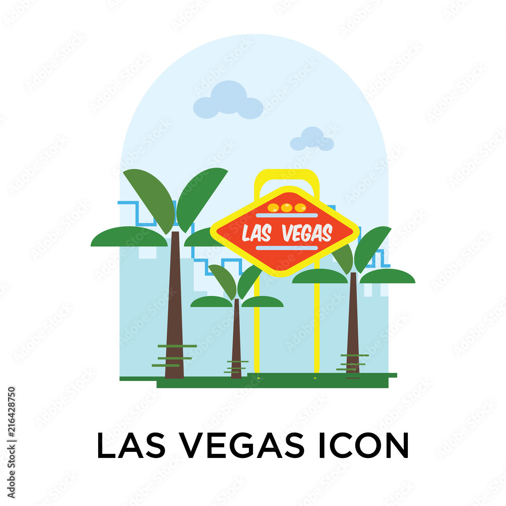 Las vegas icon vector sign and symbol isolated on white background, Las  vegas logo concept Stock-Vektorgrafik | Adobe Stock