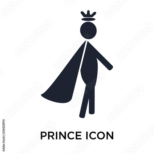 Prince icon vector sign and symbol isolated on white background, Prince logo concept