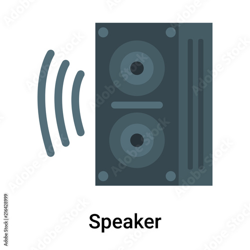 Speaker icon vector sign and symbol isolated on white background, Speaker logo concept