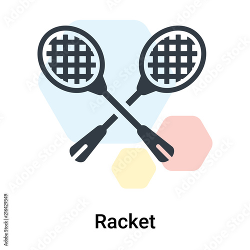 Racket icon vector sign and symbol isolated on white background, Racket logo concept