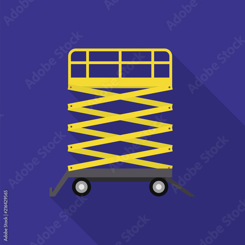 Warehouse lift table icon. Flat illustration of warehouse lift table vector icon for web design