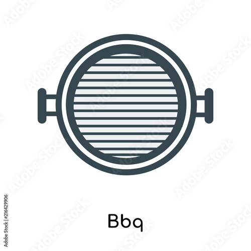 Bbq icon vector sign and symbol isolated on white background, Bbq logo concept