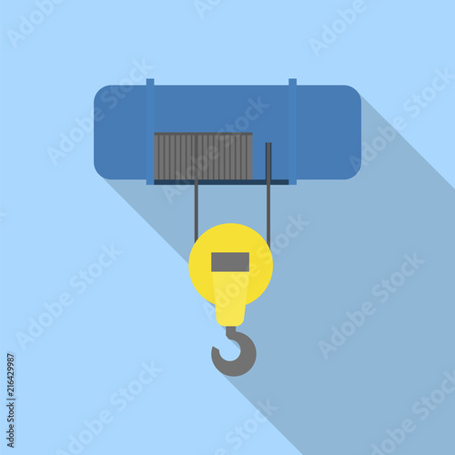 Mobility lift crane icon. Flat illustration of mobility lift crane vector icon for web design