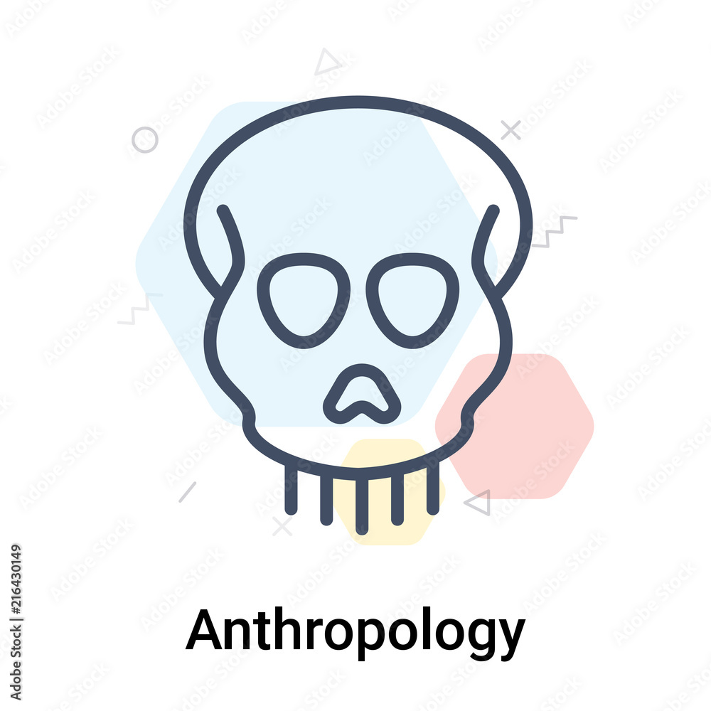 Anthropology icon vector sign and symbol isolated on white background, Anthropology logo concept Anthropology icon vector sign and symbol isolated on white background, Anthropology logo concept