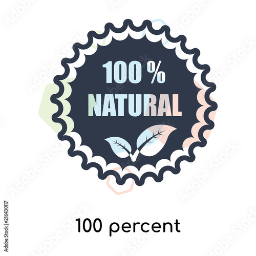 100 percent icon vector sign and symbol isolated on white background, 100 percent logo concept