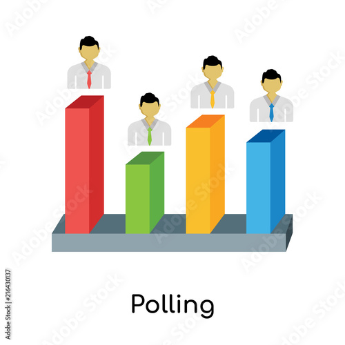 Polling icon vector sign and symbol isolated on white background, Polling logo concept